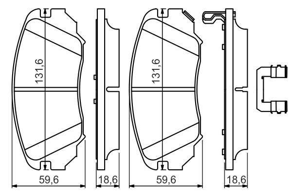 BOSCH 0 986 494 632 Bremsbelagsatz Scheibenbremse