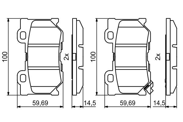 BOSCH 0 986 494 863 Bremsbelagsatz Scheibenbremse