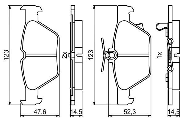 BOSCH 0 986 494 836 Bremsbelagsatz Scheibenbremse