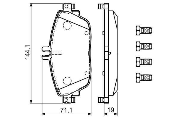 BOSCH 0 986 494 937 Bremsbelagsatz Scheibenbremse