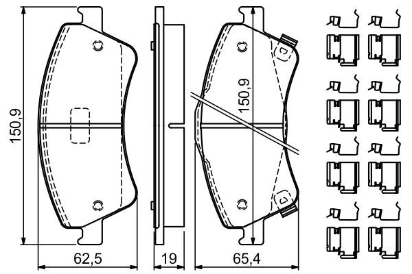 BOSCH 0 986 494 932 Bremsbelagsatz Scheibenbremse