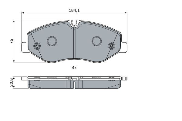 BOSCH 0 986 494 914 Bremsbelagsatz Scheibenbremse