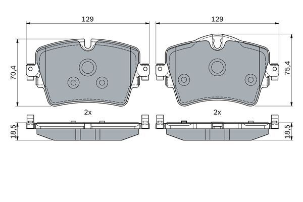 BOSCH 0 986 494 940 Bremsbelagsatz Scheibenbremse