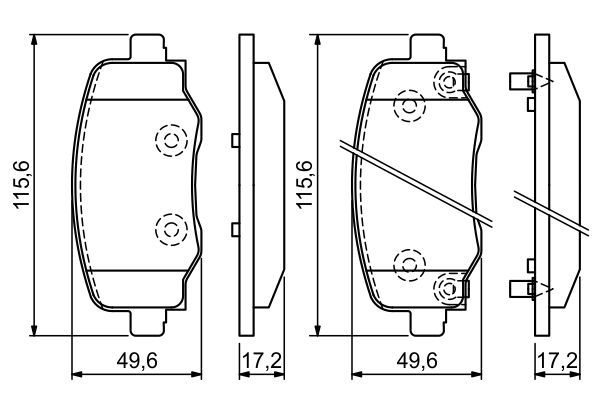 BOSCH 0 986 494 930 Bremsbelagsatz Scheibenbremse