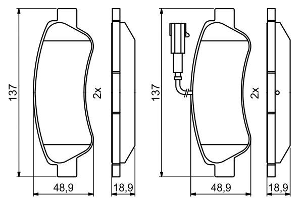 BOSCH 0 986 494 994 Bremsbelagsatz Scheibenbremse