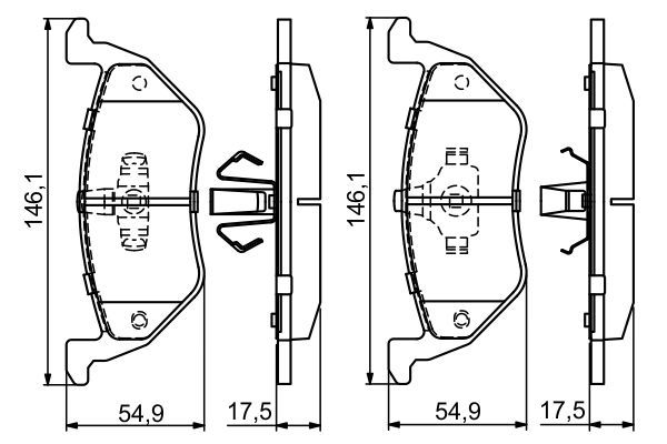 BOSCH 0 986 494 683 Bremsbelagsatz Scheibenbremse