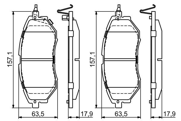 BOSCH 0 986 494 679 Bremsbelagsatz Scheibenbremse