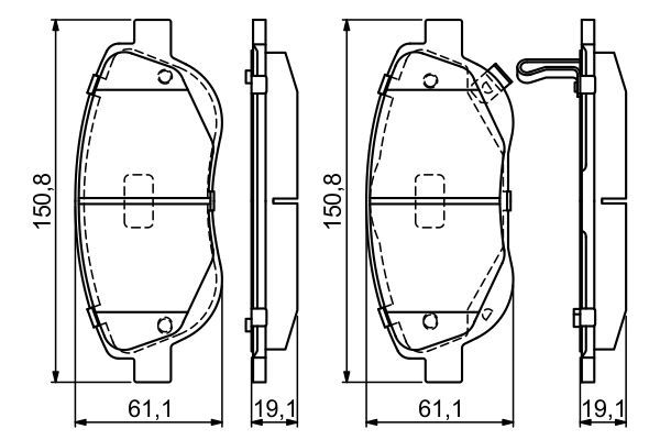 BOSCH 0 986 494 682 Bremsbelagsatz Scheibenbremse