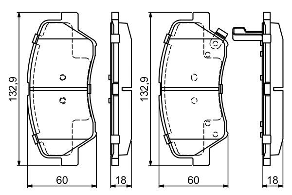 BOSCH 0 986 494 691 Bremsbelagsatz Scheibenbremse