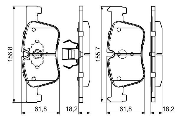 BOSCH 0 986 494 689 Bremsbelagsatz Scheibenbremse