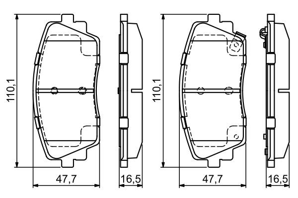 BOSCH 0 986 494 688 Bremsbelagsatz Scheibenbremse