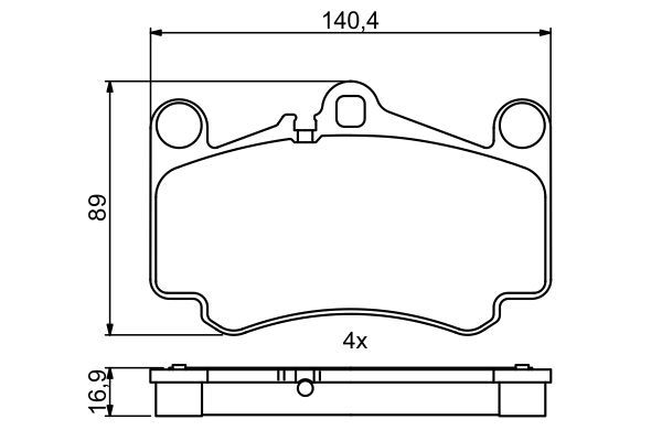 BOSCH 0 986 494 710 Bremsbelagsatz Scheibenbremse