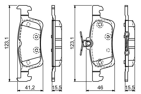 BOSCH 0 986 494 715 Bremsbelagsatz Scheibenbremse