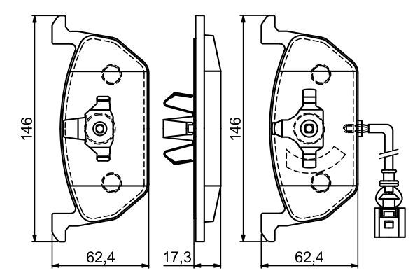 BOSCH 0 986 494 721 Bremsbelagsatz Scheibenbremse