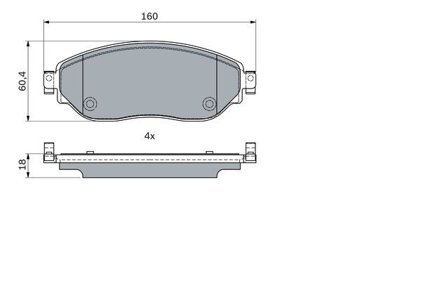 BOSCH 0 986 494 741 Bremsbelagsatz Scheibenbremse