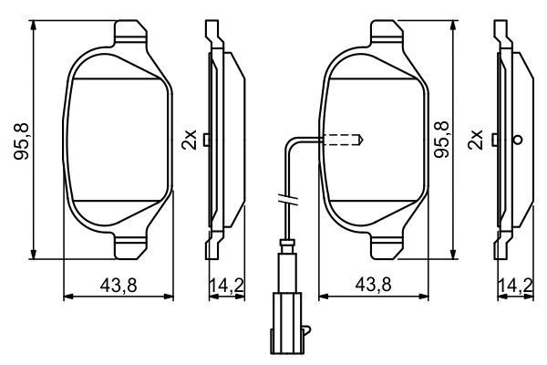 BOSCH 0 986 494 779 Bremsbelagsatz Scheibenbremse