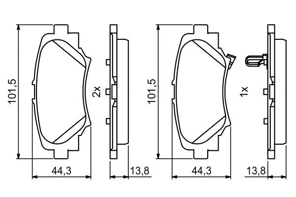 BOSCH 0 986 494 803 Bremsbelagsatz Scheibenbremse