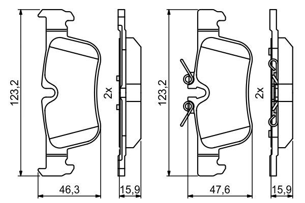 BOSCH 0 986 494 812 Bremsbelagsatz Scheibenbremse