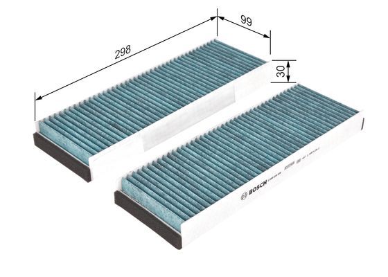 BOSCH 0 986 628 505 Filter Innenraumluft FILTER+