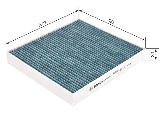 BOSCH 0 986 628 519 Filter Innenraumluft FILTER+