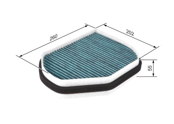 BOSCH 0 986 628 511 Filter Innenraumluft FILTER+