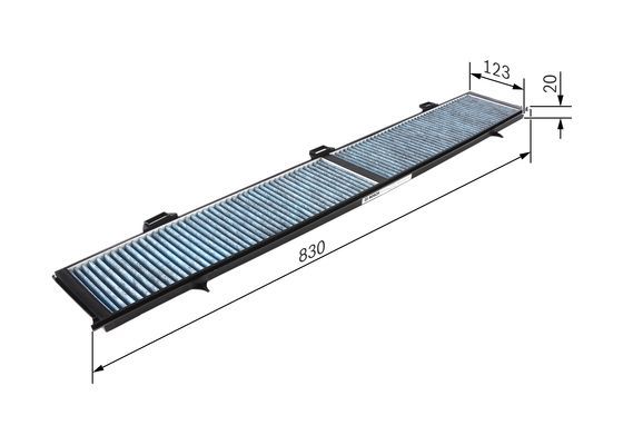 BOSCH 0 986 628 508 Filter Innenraumluft FILTER+