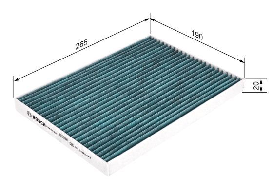 BOSCH 0 986 628 524 Filter Innenraumluft FILTER+