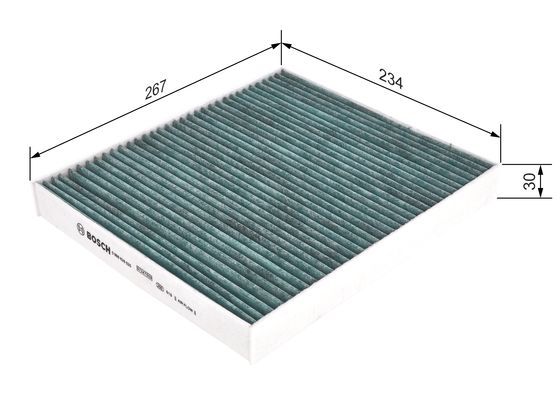 BOSCH 0 986 628 525 Filter Innenraumluft FILTER+