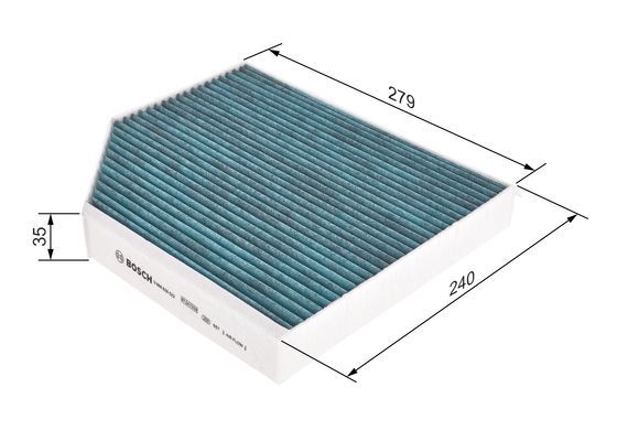 BOSCH 0 986 628 522 Filter Innenraumluft FILTER+