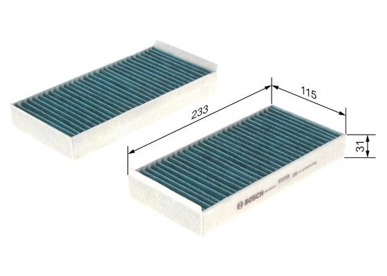 BOSCH 0 986 628 544 Filter Innenraumluft FILTER+