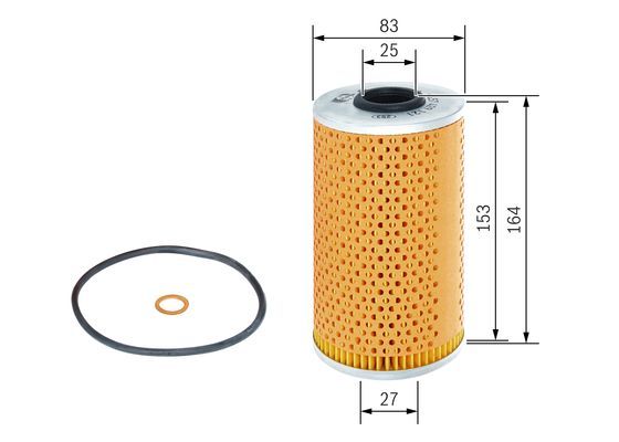 BOSCH 1 457 429 121 Ölfilter P9121 Ø 83mm Höhe 1644mm