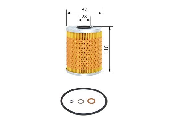 BOSCH 1 457 429 264 Ölfilter P9264 Ø 81mm Höhe 1095mm