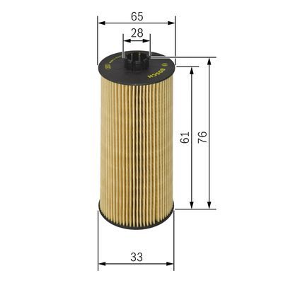 BOSCH 1 457 429 301 Ölfilter P9301 Ø 65mm Höhe 713mm