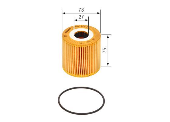 BOSCH 1 457 429 284 Ölfilter P9284 Ø 73mm Höhe 75mm