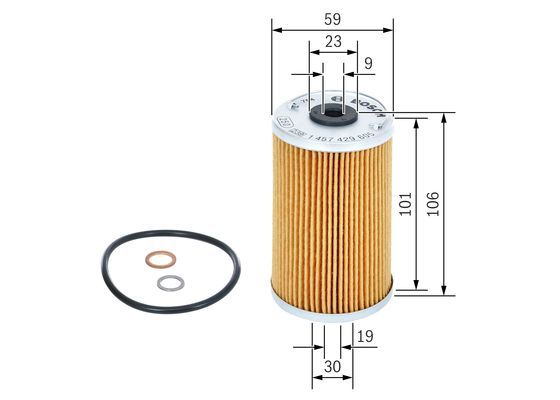 BOSCH 1 457 429 605 Ölfilter P9605 Ø 586mm Höhe 106mm