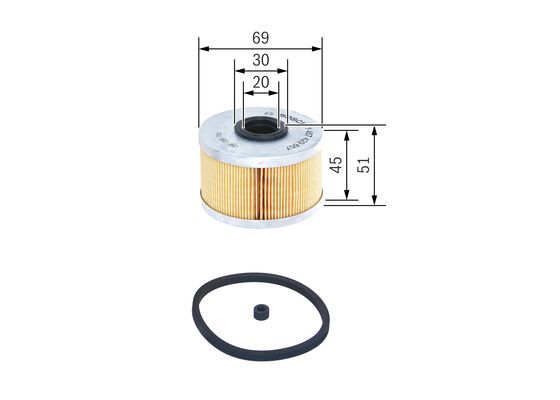 BOSCH 1 457 429 657 Kraftstofffilter