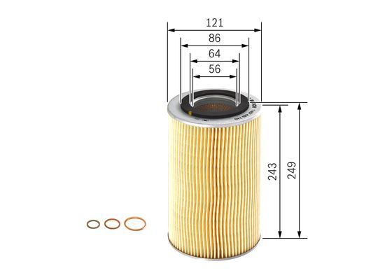 BOSCH 1 457 429 740 Ölfilter P9740 Ø 120mm Höhe 249mm