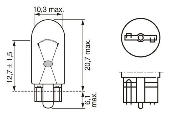 BOSCH 1 987 301 028 Glühlampe Park-/Positionsleuchte Pure Light BL