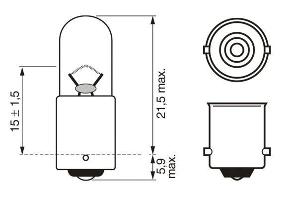 BOSCH 1 987 301 023 Glühlampe Park-/Positionsleuchte Pure Light BL