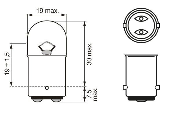 BOSCH 1 987 302 237 Glühlampe Kennzeichenleuchte Pure Light WS