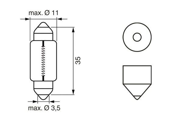 BOSCH 1 987 302 507 Glühlampe Trucklight