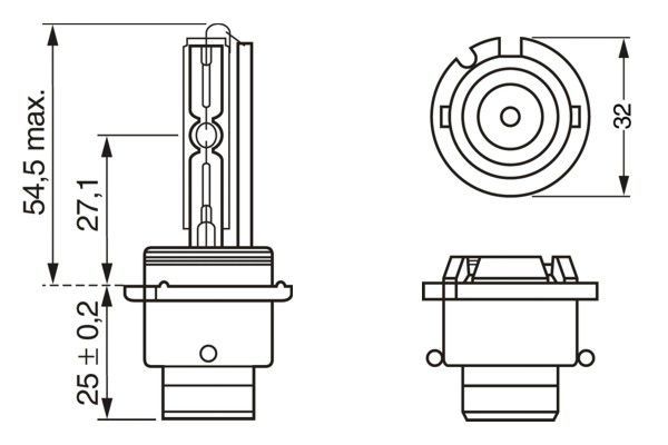 BOSCH 1 987 302 903 Glühlampe Hauptscheinwerfer Xenon HID WS