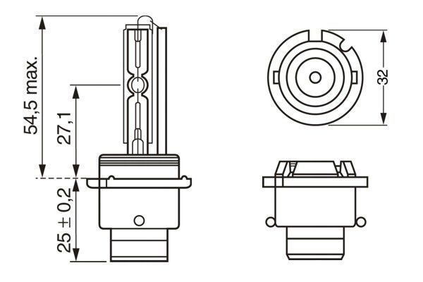 BOSCH 1 987 302 904 Glühlampe Xenon HID WS