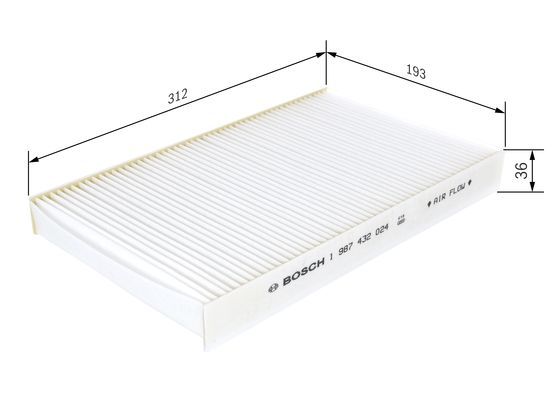 BOSCH 1 987 432 024 Filter Innenraumluft