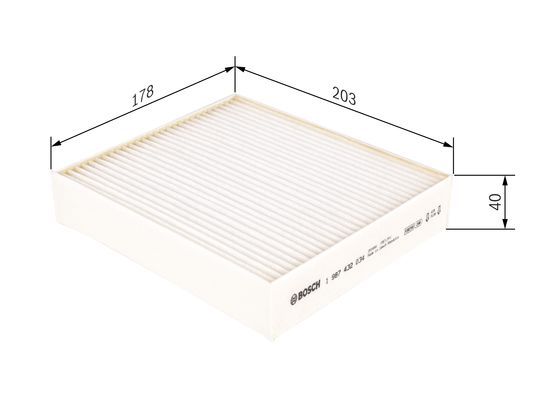 BOSCH 1 987 432 034 Filter Innenraumluft