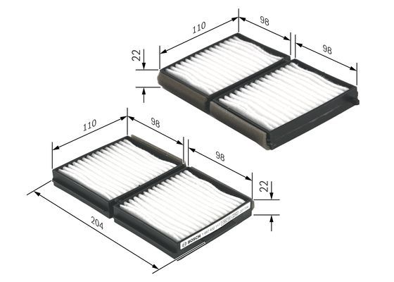 BOSCH 1 987 432 117 Filter Innenraumluft