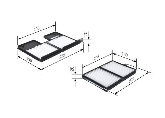 BOSCH 1 987 432 159 Filter Innenraumluft