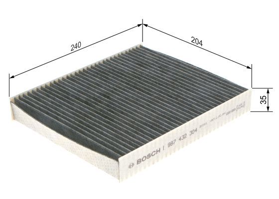 BOSCH 1 987 432 304 Filter Innenraumluft