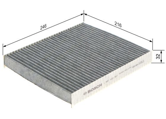 BOSCH 1 987 432 357 Filter Innenraumluft