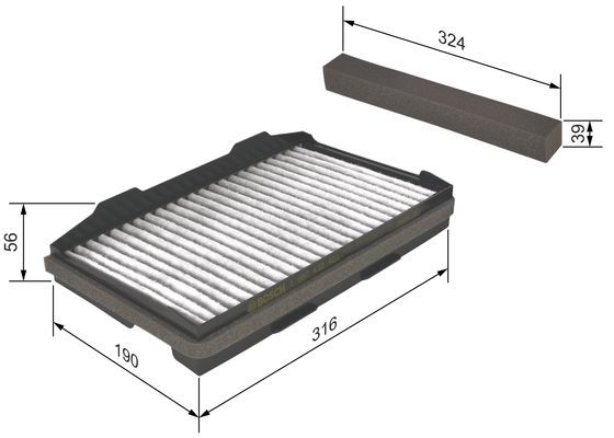 BOSCH 1 987 432 401 Filter Innenraumluft